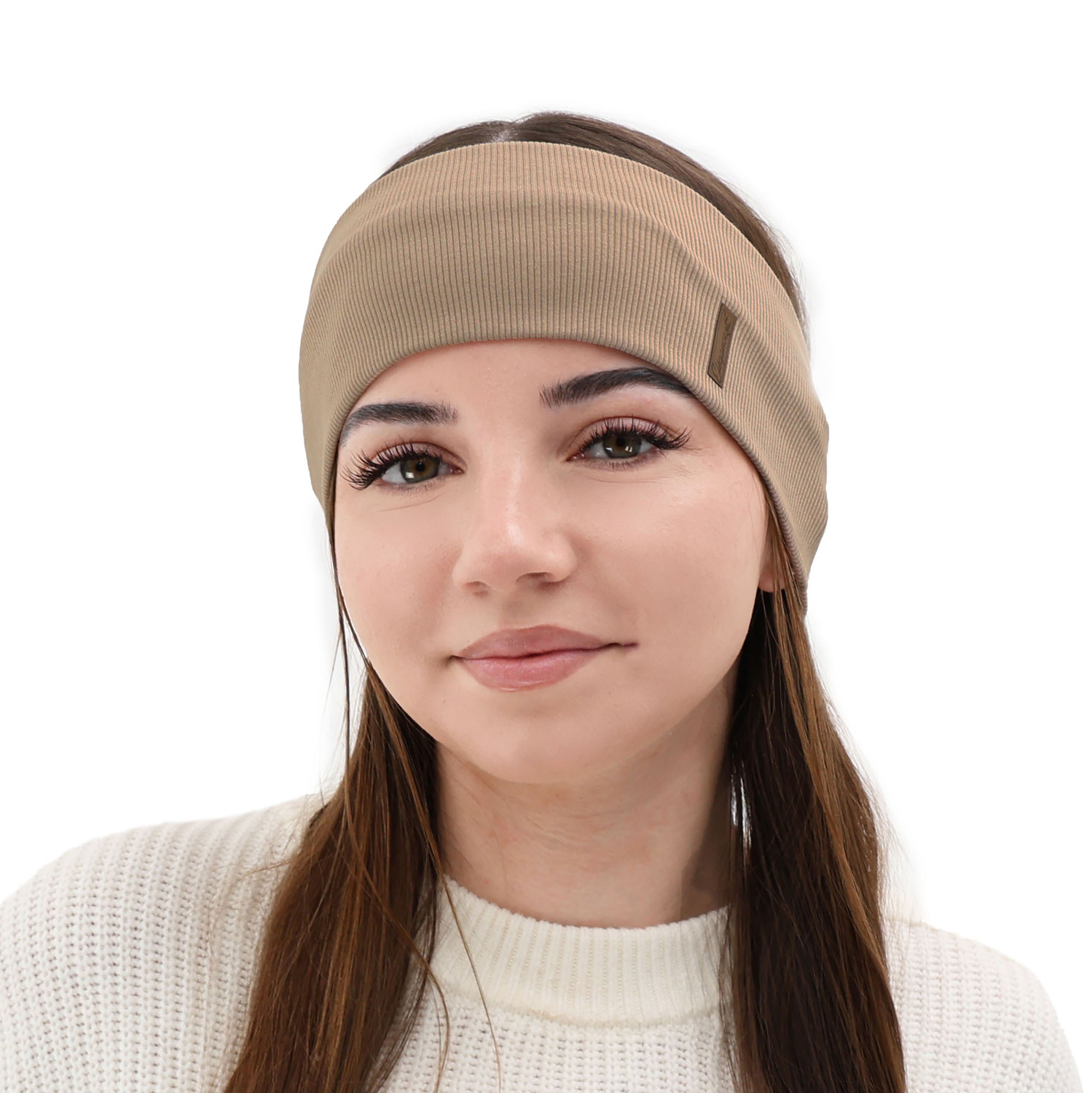 Dámská podzimní/ jarní čelenka, sivá, bavlnená Sharon