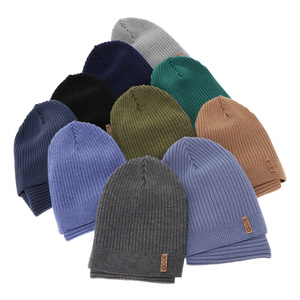 Chlapčenská čiapka a komín, jesenný/jarný set šedý 100% vlna extra jemná merino Chester