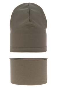Jesenný/jarný chlapčenský set: čiapka a tunel khaki Hazel