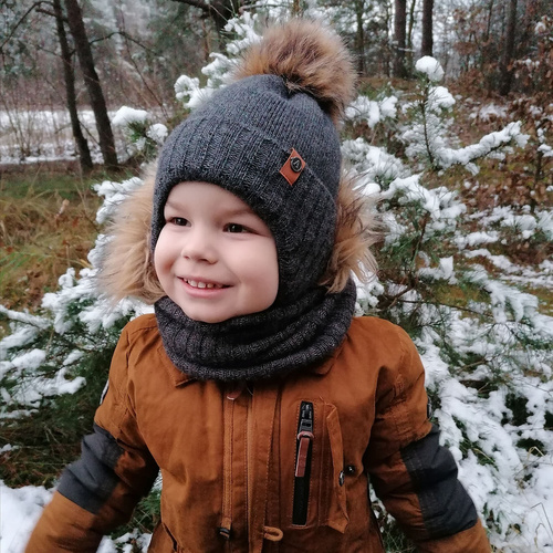 Chlapčenský zimný set: čiapka a horčicový tunel Dominik