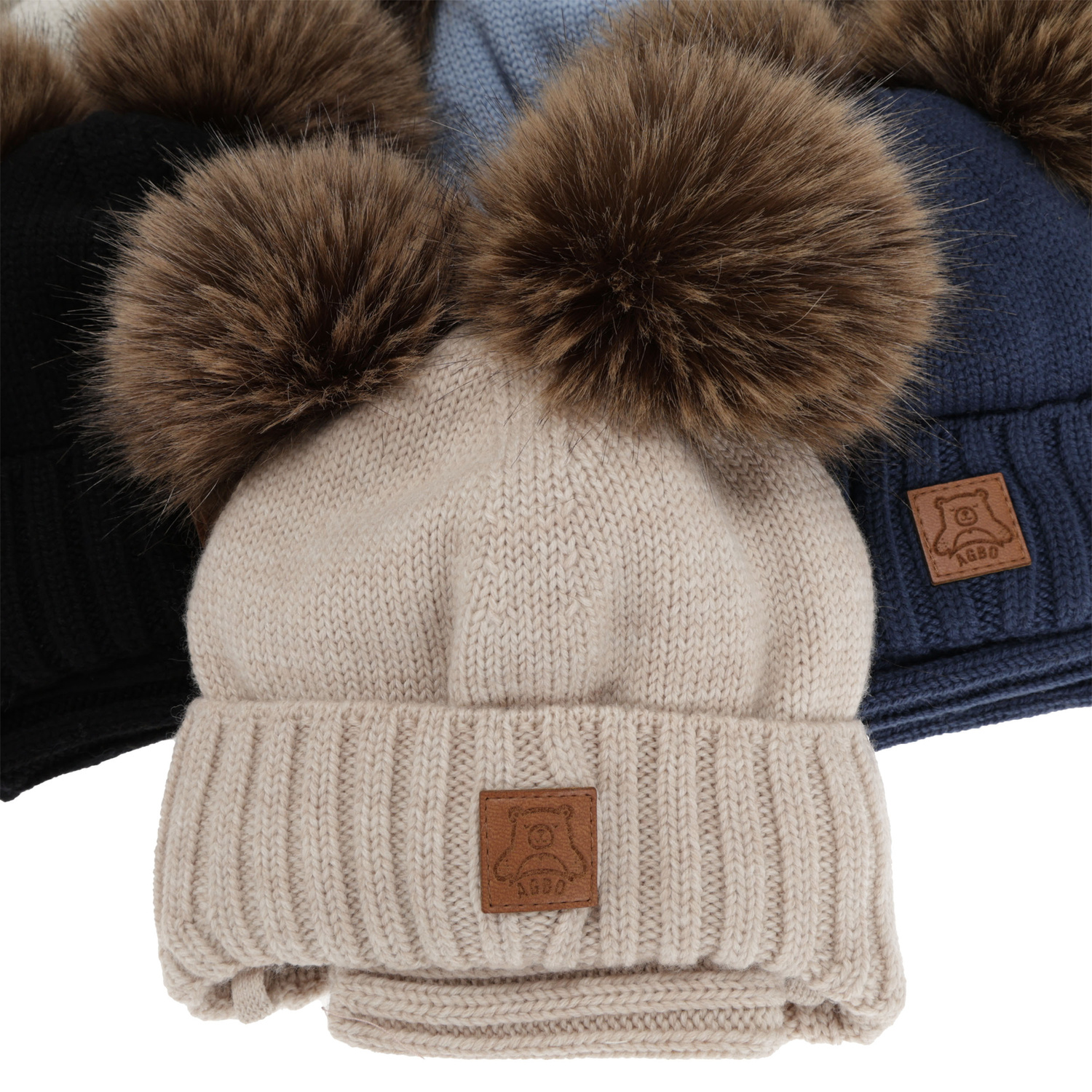 Chlapecká čiapka a nákrčník, zimný set, camel, 100% merino vlna, podšitý vlneným polaram, Ronik