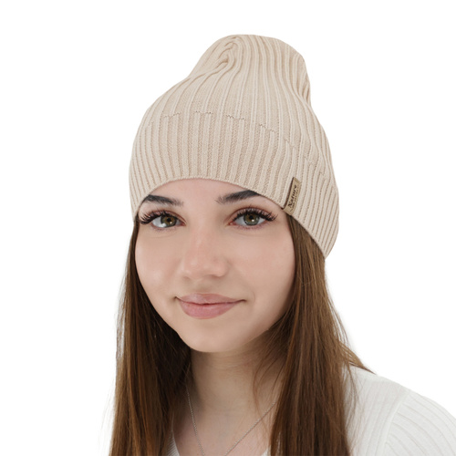 Dámská podzimní/ jarní čiapka, s bavlnou, šedá, Mirona