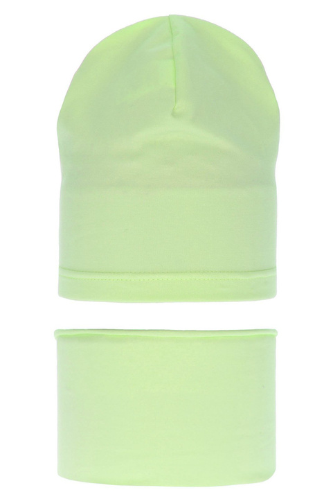 Jesenný/jarný dievčenský set: čiapka a tunel Hazelka zelený