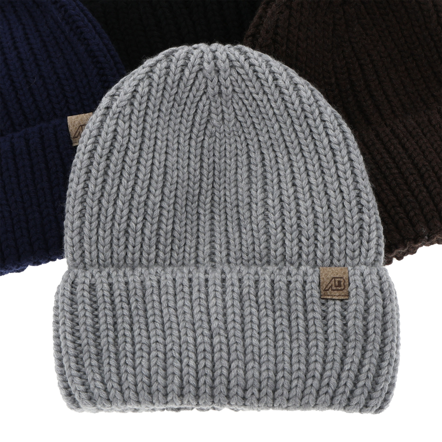  Pánská zimní čepice hnědá 100% extra fine merino vlněná Berno