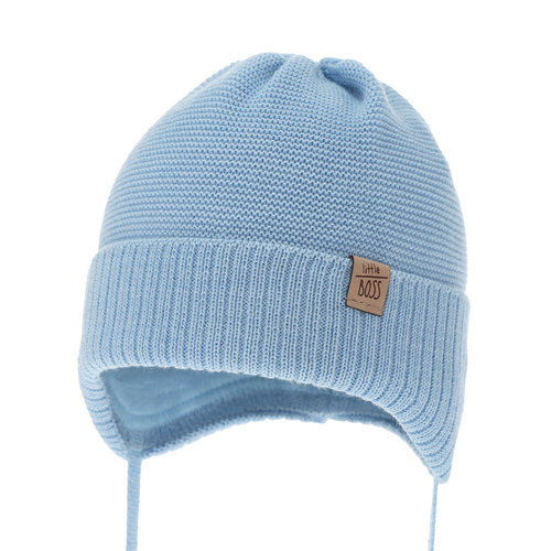 Chlapecká zimná čiapka modrá s merino vlnou Darsi