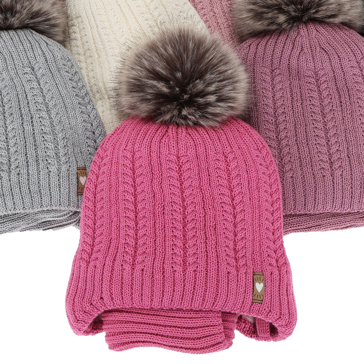 Komplet zimnej dívčí: čepice a tunel, černý, merino vlna, Muanda