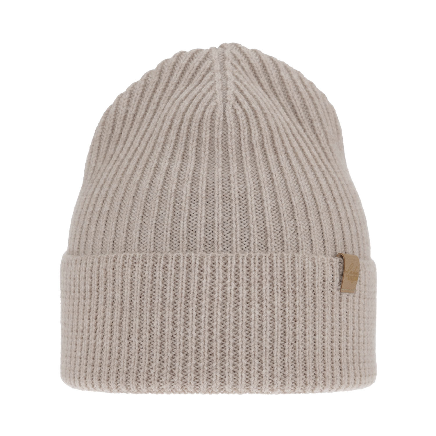 Dámská zimní čepice béžová 100% extra fine merino vlněná Isla