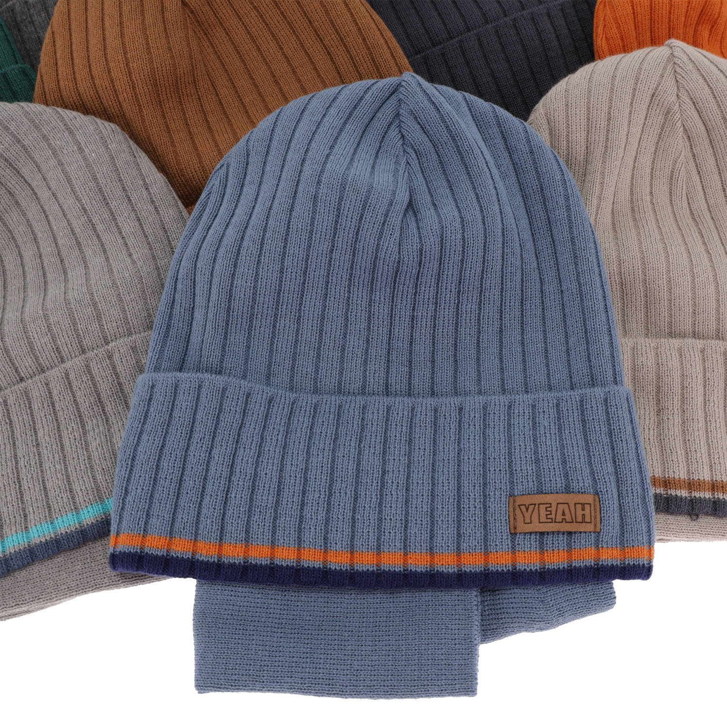 Jesenný/jarný chlapčenský set: čiapka a tunel, s bavlnou, oranžový London