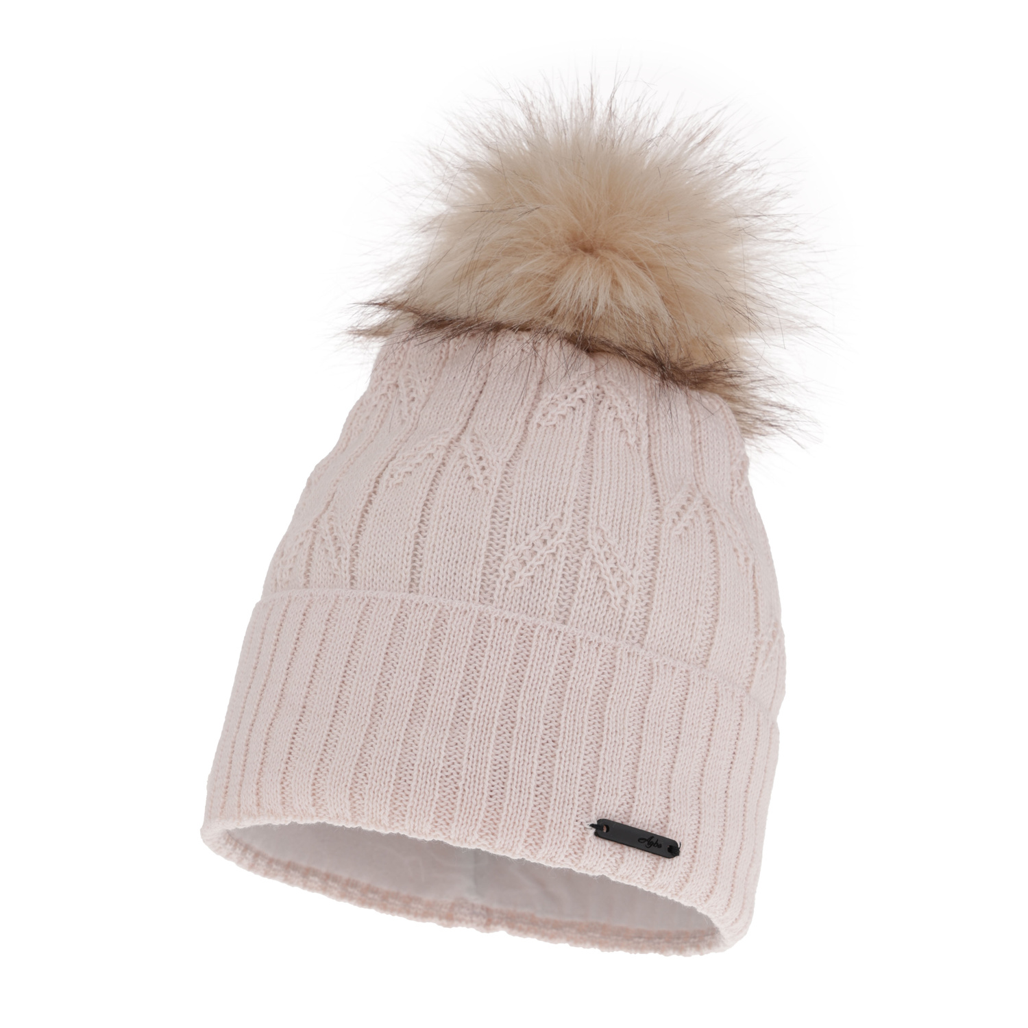 Dámska zimná čiapka krémová merino vlnená Talaria