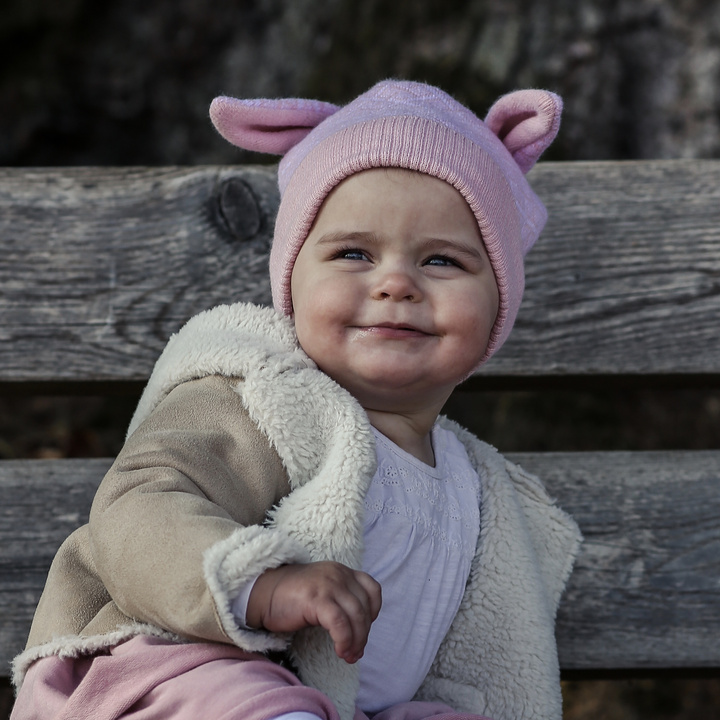 Dievčenské zimné/jesenné čiapka žltá Rabbit