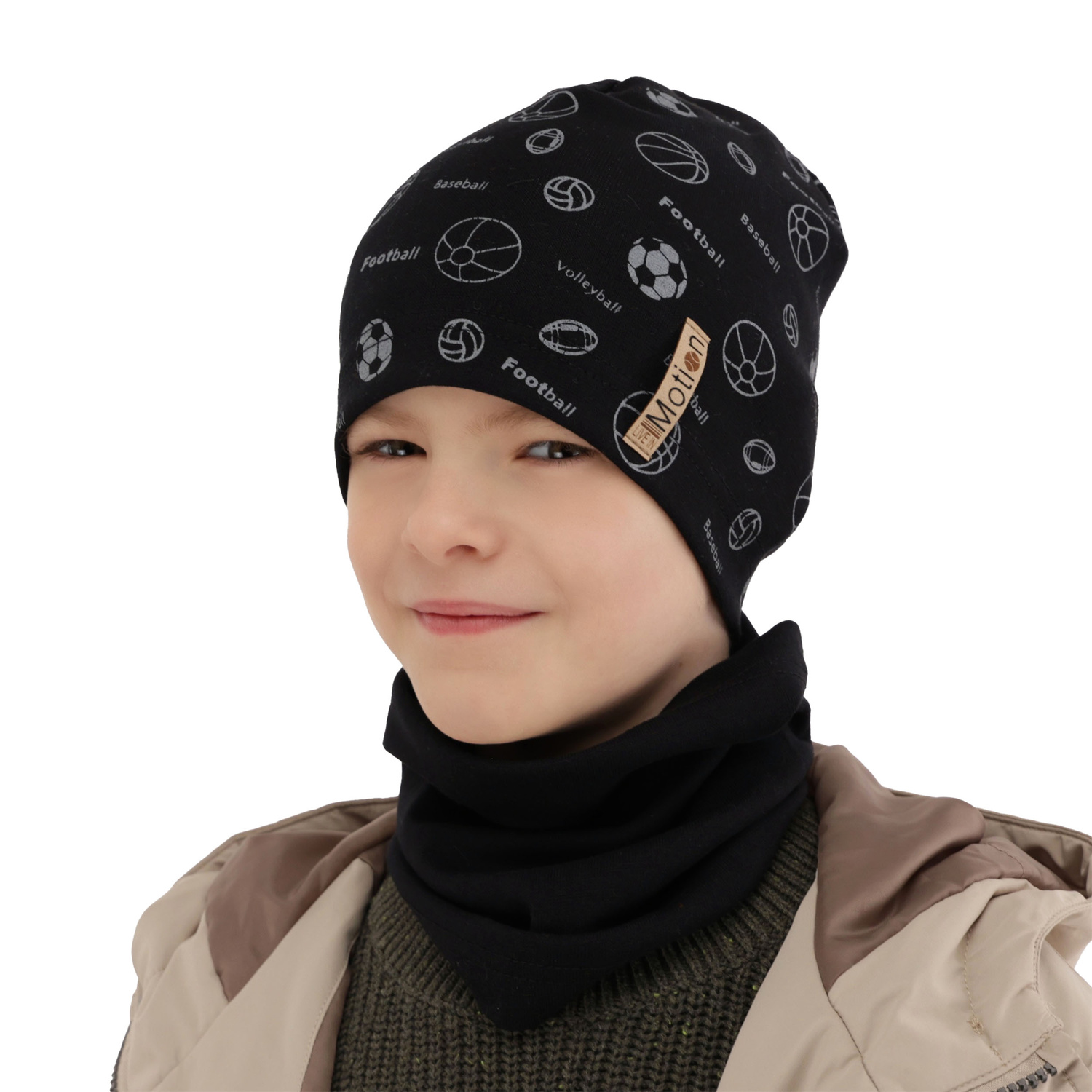 Jesenný/jarný chlapčenský set: čiapka a tunel šedý Paolo