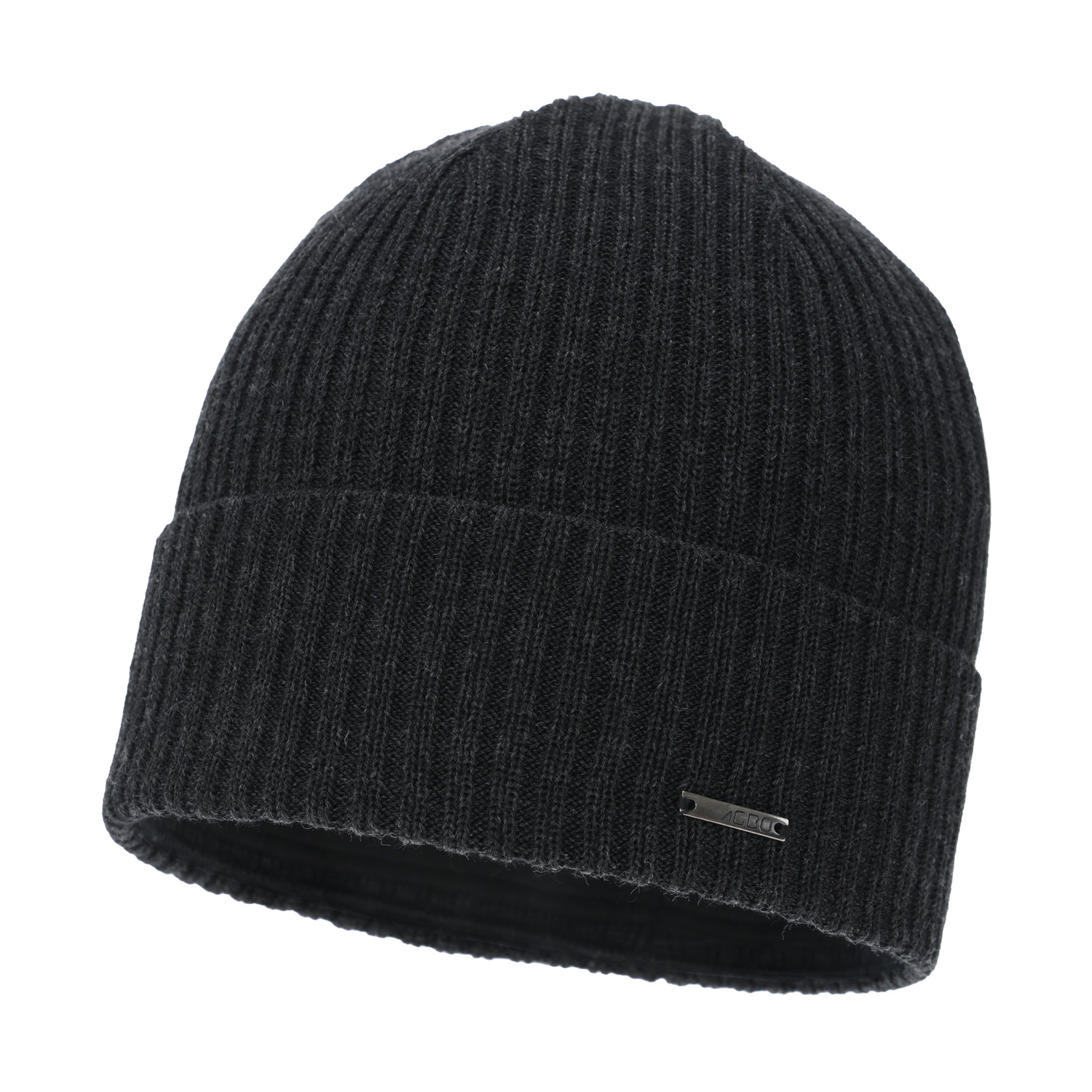 Pánská zimní čiapka, tmavošedá, s merino vlnou, Baltor