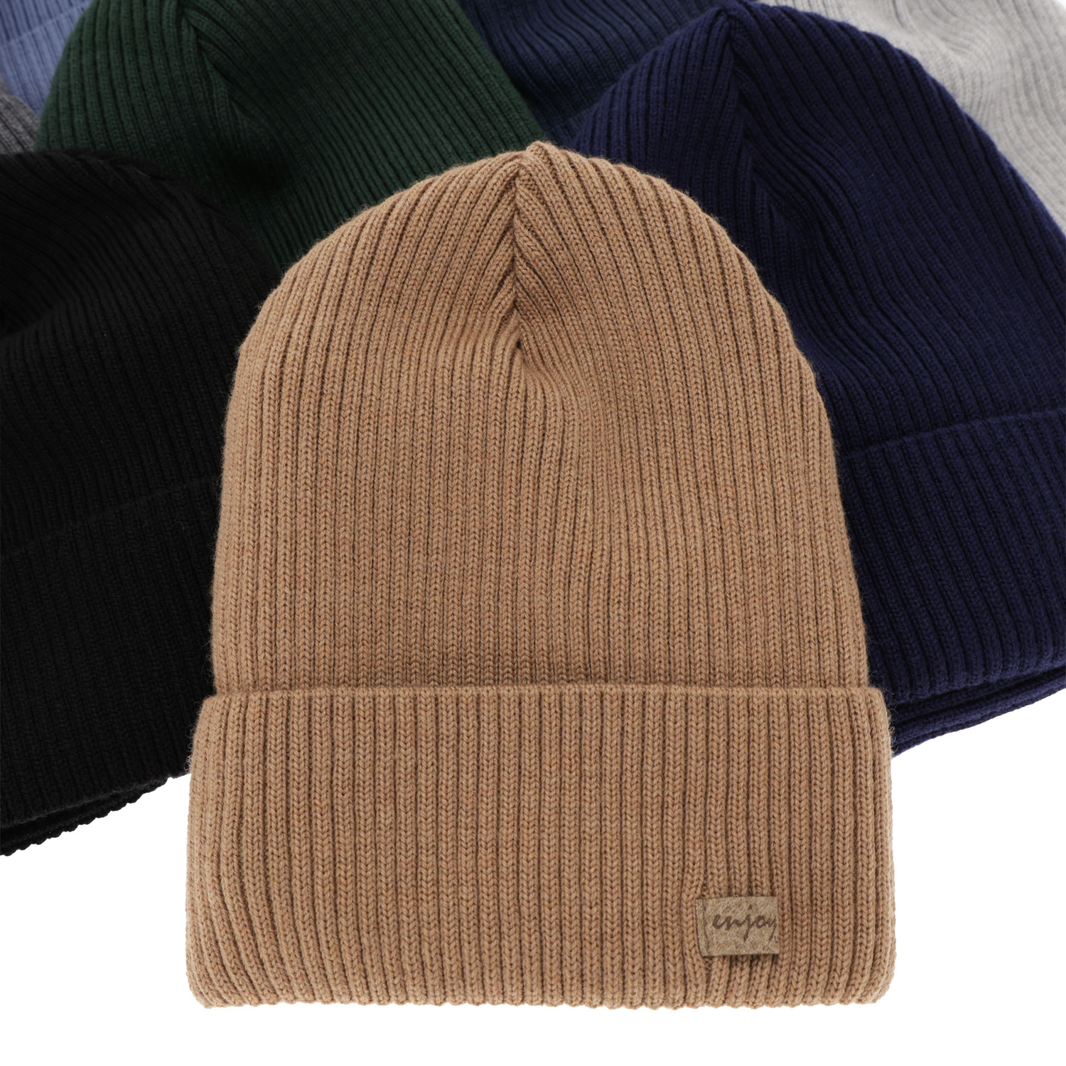 Komplet podzimní, jarní chlapecký: čiapka a tunel, tmavobéžový, 100 % merino vlnený, Intro