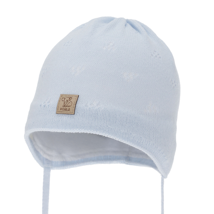 Chlapecká podzimní/jarní čiapka, modrá, zaväzovacia, Slate