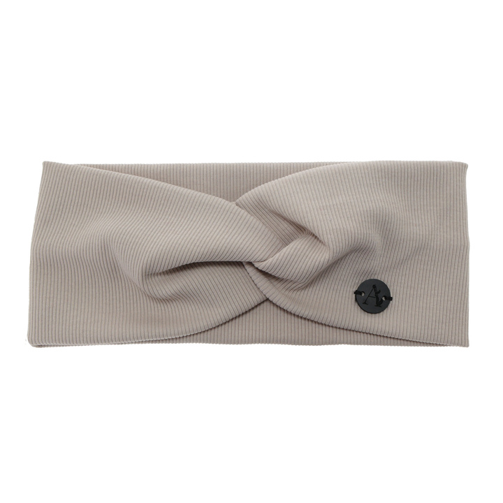 Dámská podzimní, jarná čelenka, béžová, bavlnená, Auri