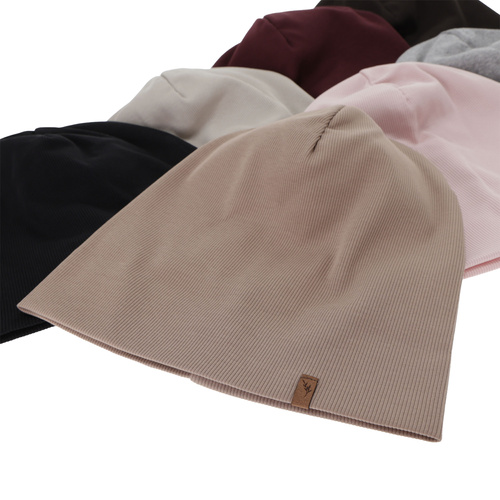 Dámská podzimní, jarní čiapka, béžová, bavlnená, Zenita