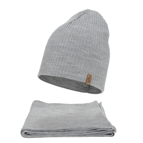 Komplet zimný dámsky: čiapka a šála, ružový, Fena