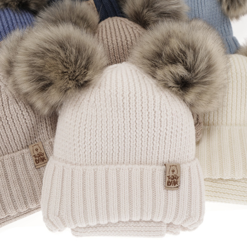 Komplet zimný chlapčenský: čiapka a tunel tmavě modrý 100% extra jemná merino vlna Konor