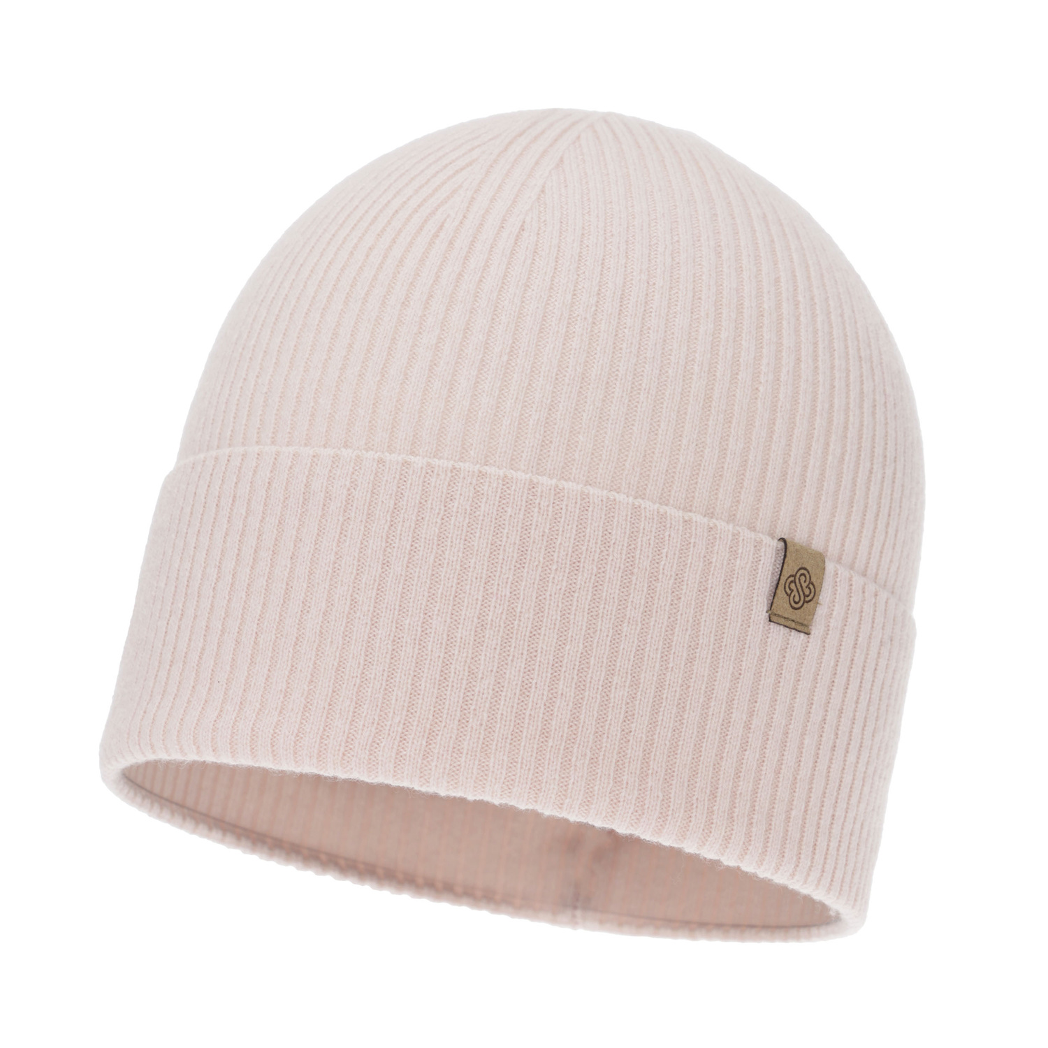 Dámská podzimní, zimní čiapka, svetloružová, s merino vlnou s kašmírom, Alineta