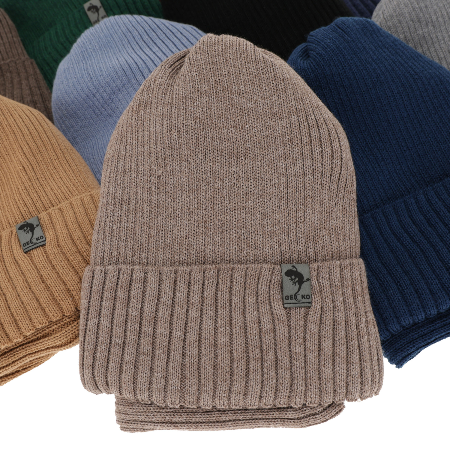 Komplet zimný chlapčenský: čiapka a šál šedý merino vlna Gecko