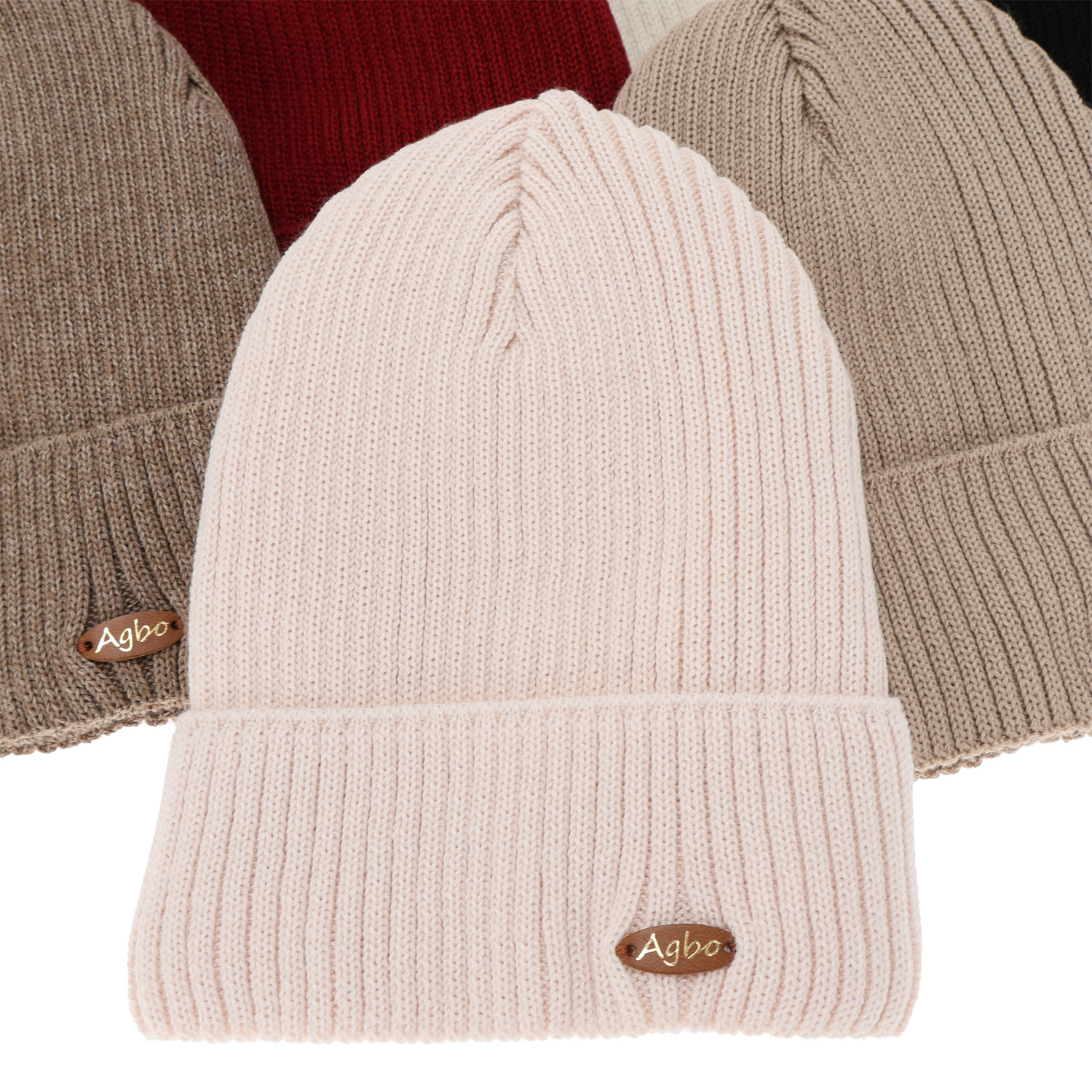 Dámská zimní čiapka, amarantová, s merino vlnou Shila