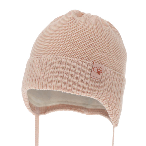 Dievčenská zimná čiapka s merino vlnou oranžová Dari