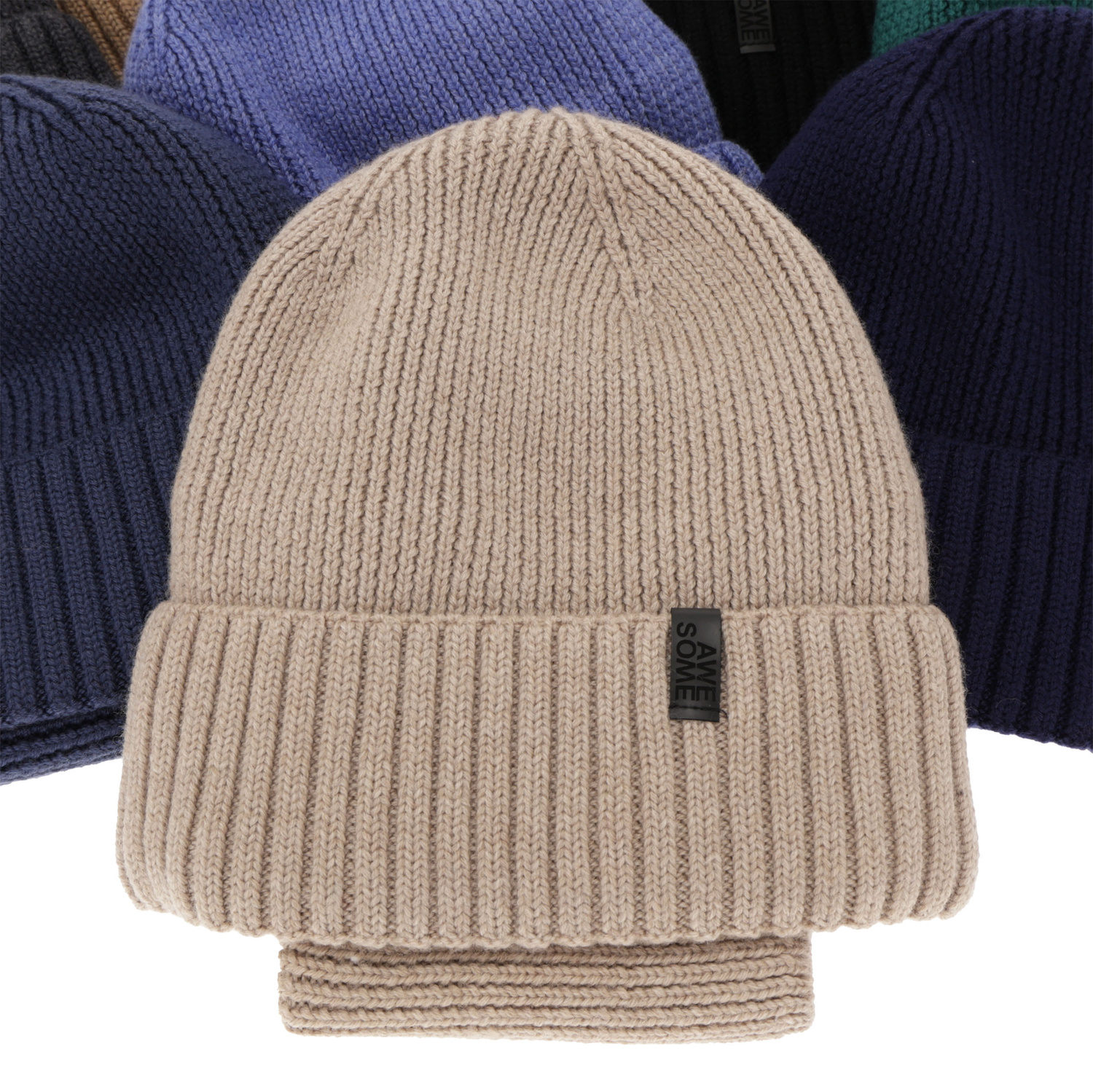 Čiapka a tunel pre chlapca, zimný komplet, 100% merino vlnený, s podšitím z merino vlny, modrý Harbin