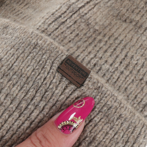 Pánská zimní čiapka, khaki, s merino vlnou, Korins