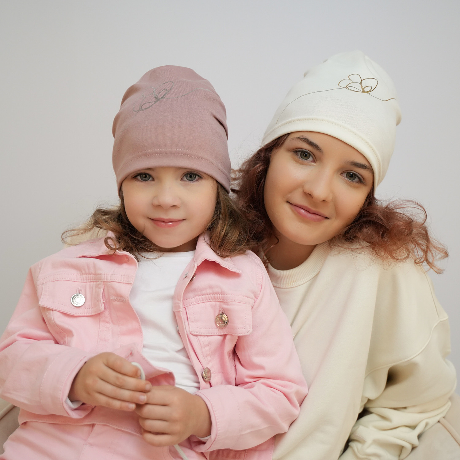 Jesenný/jarný set pre dievča: čiapka a komín černý bavlnený Jula