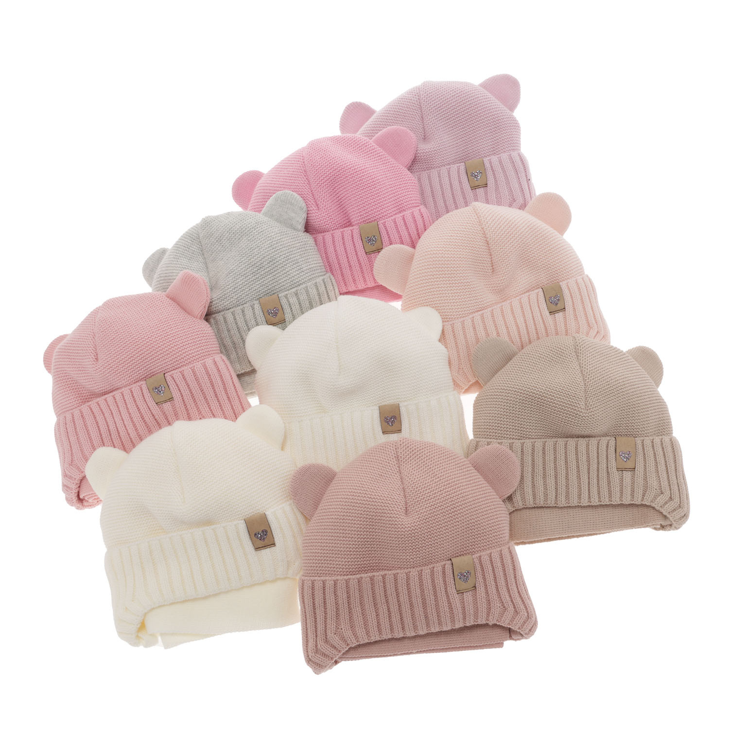 Komplet zimnej dívčej: čiapka a šálka bílý Alice