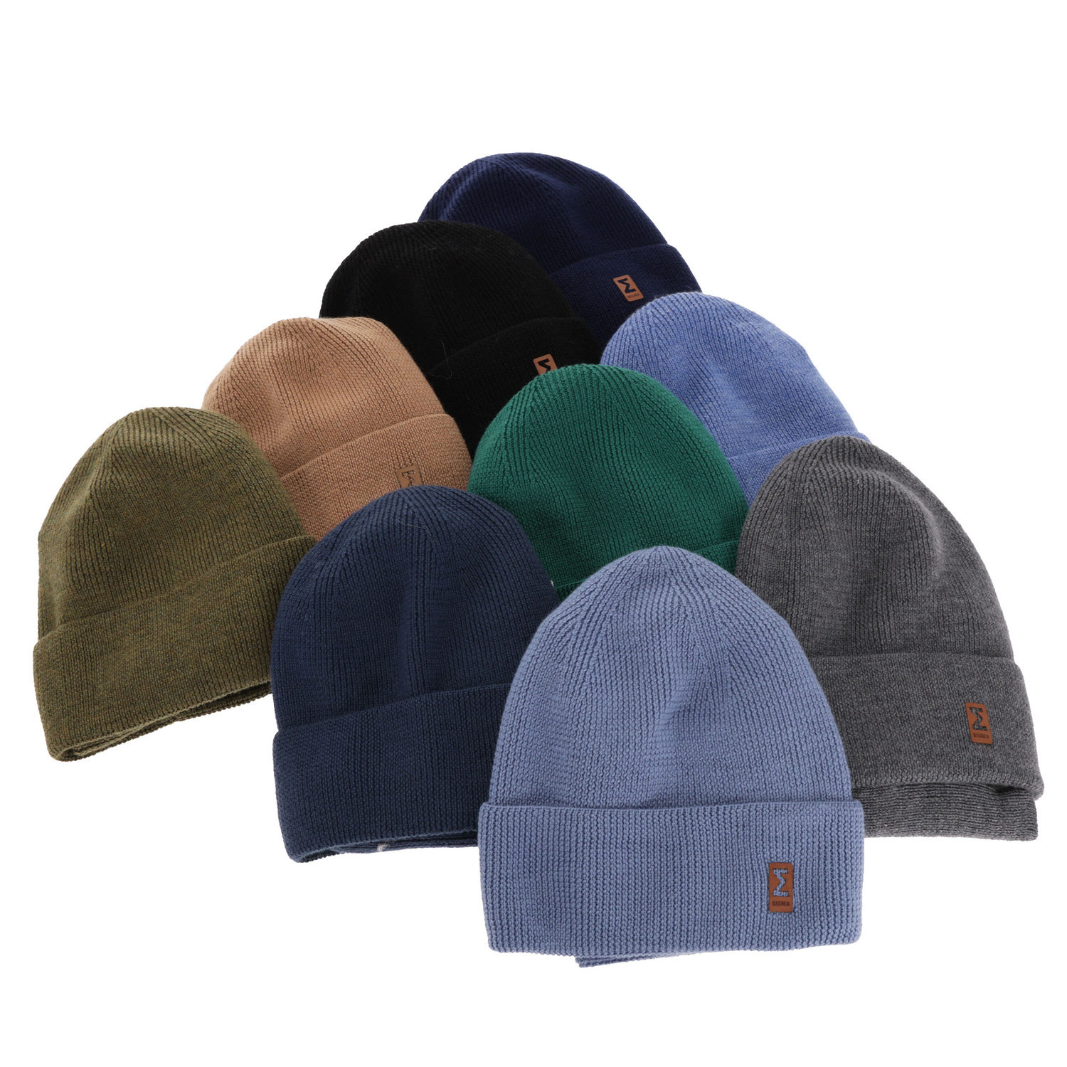 Chlapčenská čiapka a komín, jesenný/jarný set khaki 100% vlna extra jemná merino Bruce