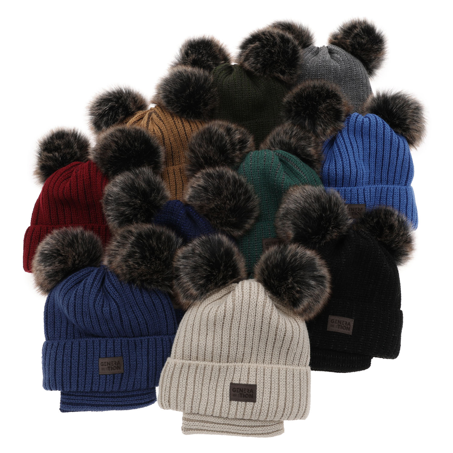 Kompletná zimná detská sada: camel čiapka a šál s dvoma mašľami Tokio