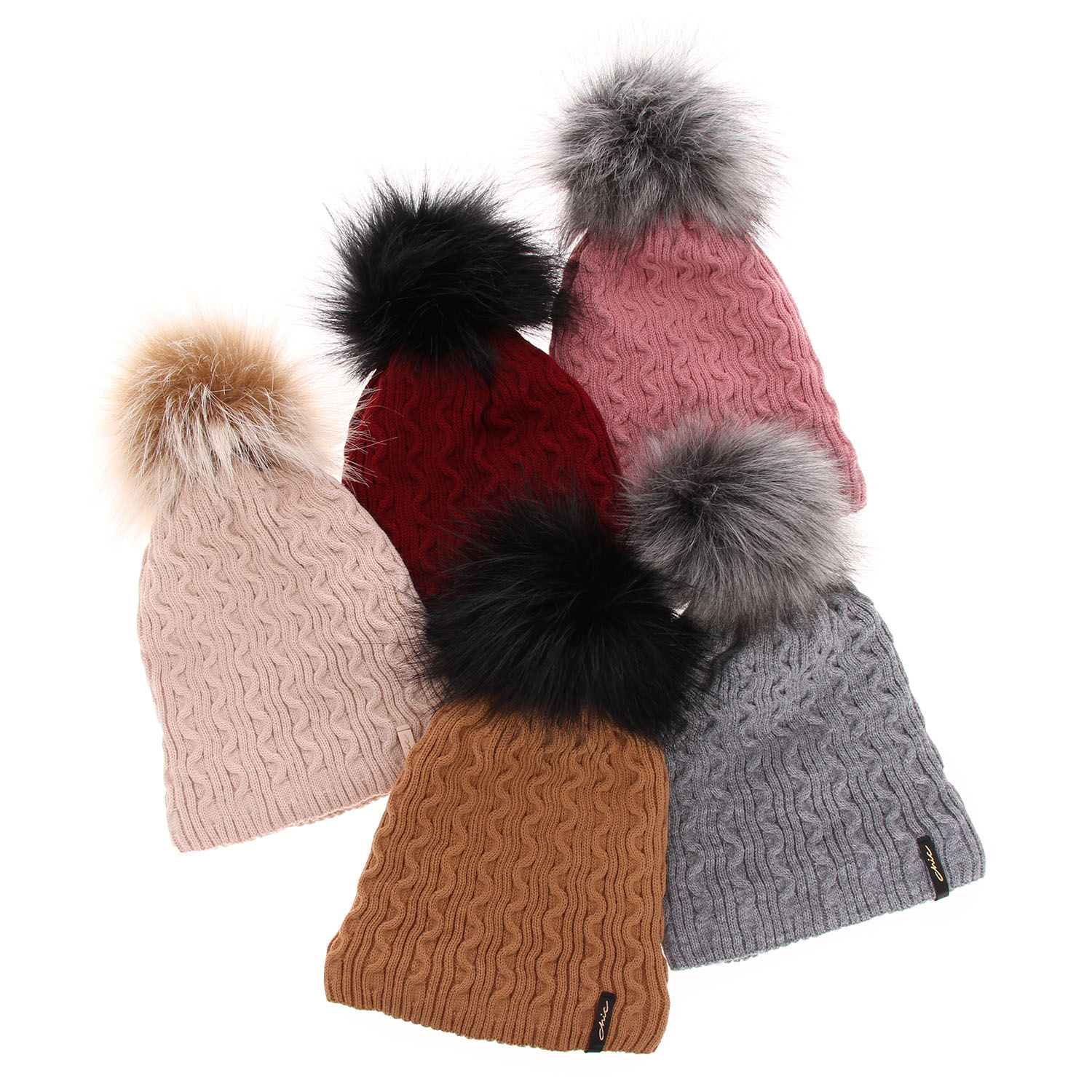 Zimná čiapka pre ženy zelená s bambulou Xena