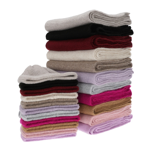 Komplet zimní dámský: čiapka a šála, hnedý, s merino vlnou, Seala