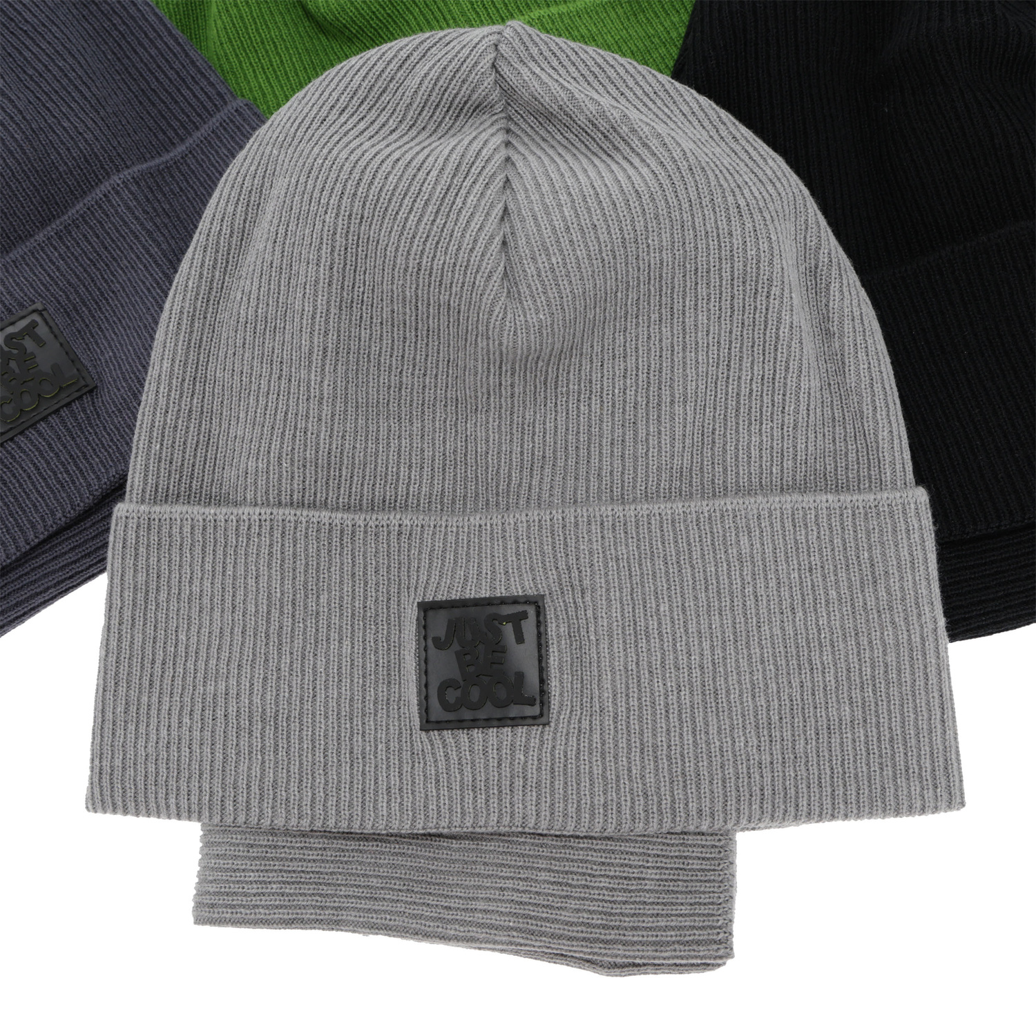 Komplet podzimní, jarní chlapecký: čiapka a tunel, s bavlnou, svetlošedý, Jonas