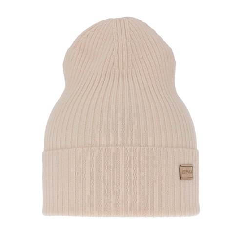 Dámská jarní/zimní čepice krémová 100% extra fine merino vlněná Sophie