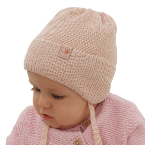 Dievčenská zimná čiapka s merino vlnou oranžová Dari