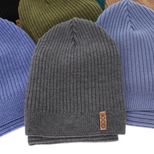 Chlapčenská čiapka a komín, jesenný/jarný set modrý 100% vlna extra jemná merino Chester