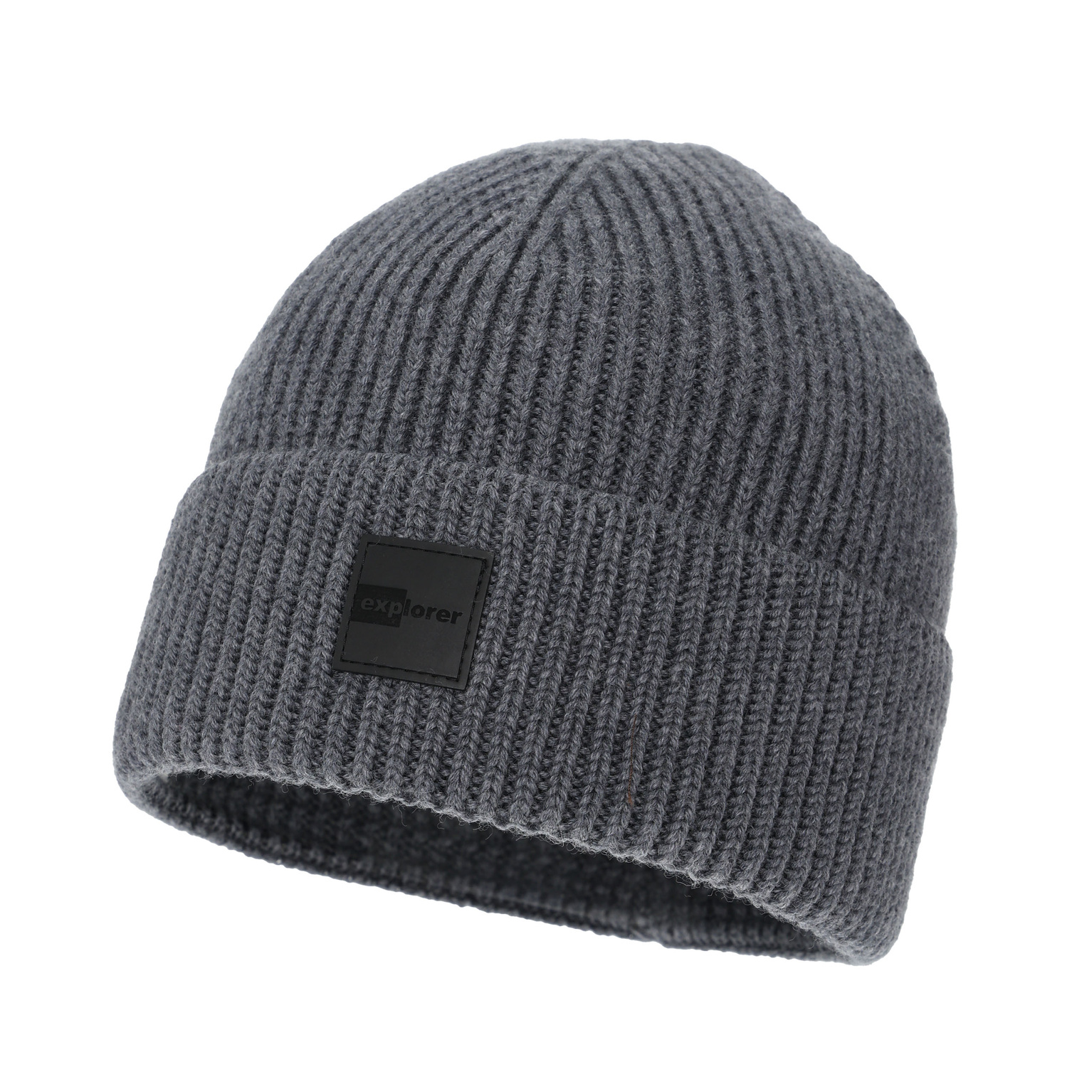  Pánská zimní čepice šedý 100% merino vlněná Iron
