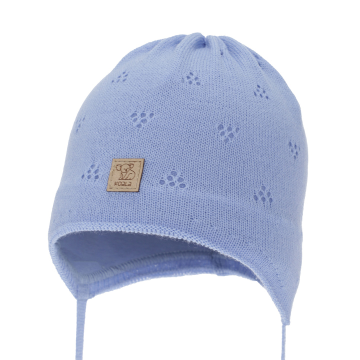 Chlapecká podzimní/jarní čiapka, modrá, zaväzovacia, Slate