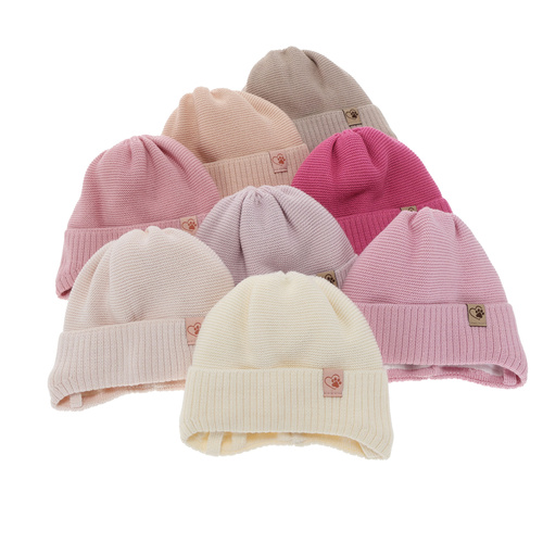 Dievčenská zimná čiapka s merino vlnou oranžová Dari