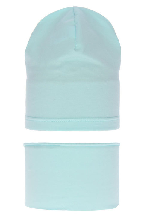 Jesenný/jarný dievčenský set: čiapka a tunel Hazelka mint