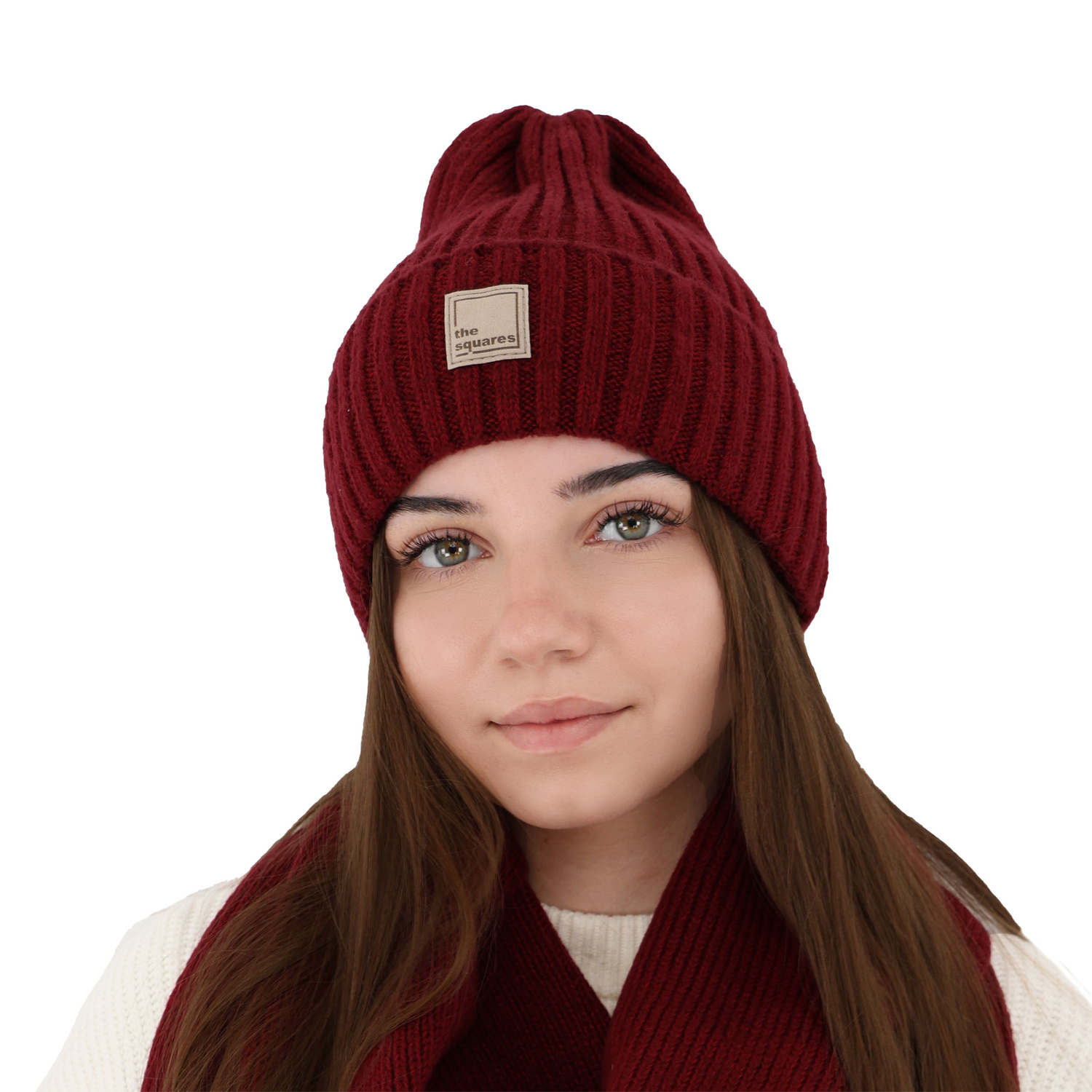 Dámska zimná čiapka krémová merino vlnená Benedetta