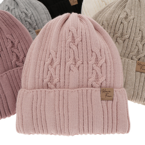 Komplet zimnej dívčej: čiapka a tunel černý Rema