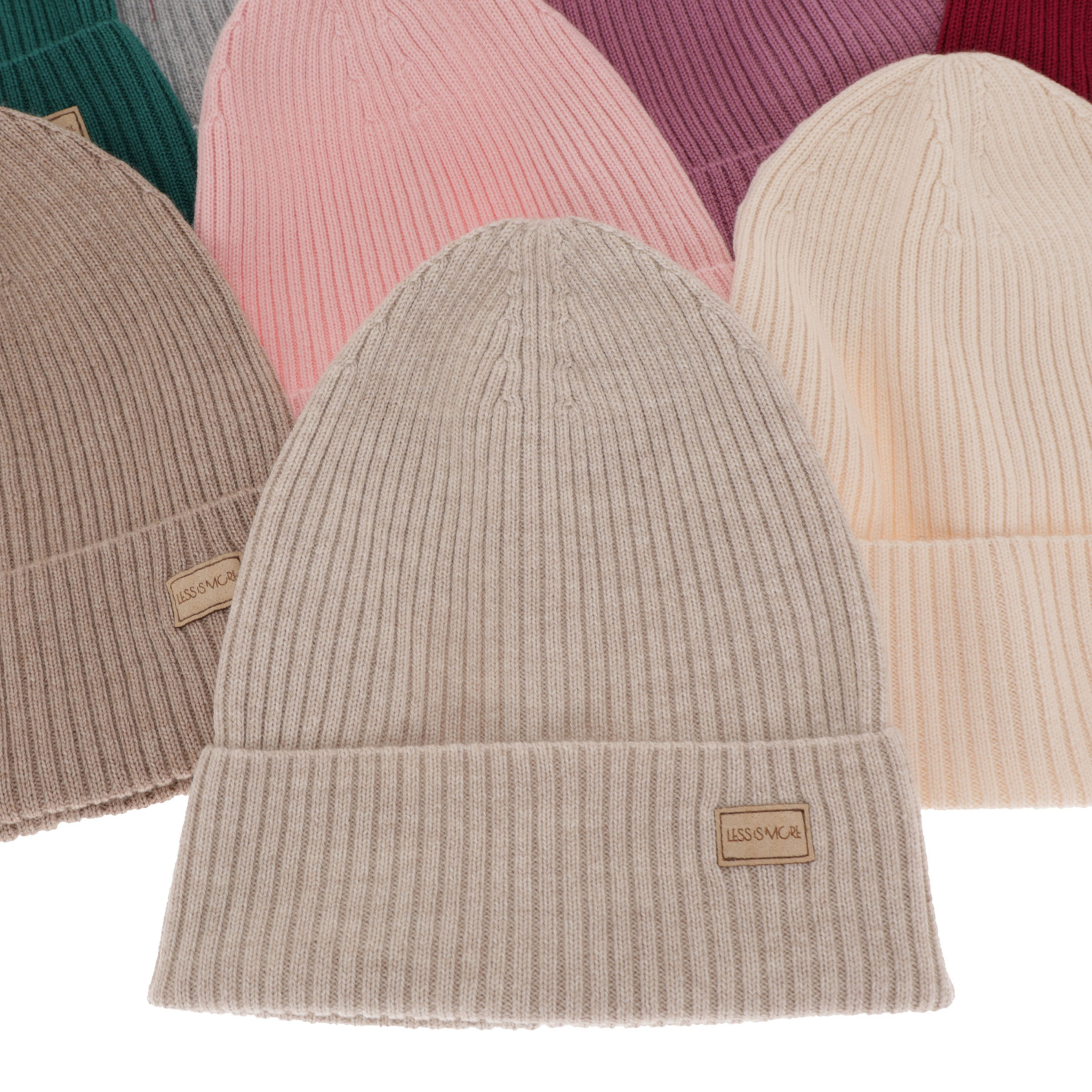 Dámská jarní/zimní čepice růžová 100% extra fine merino vlněná Sophie