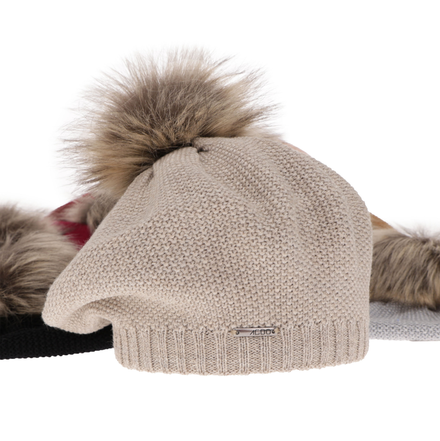 Dámska zimná baretka fialová merino vlnená Bonnie