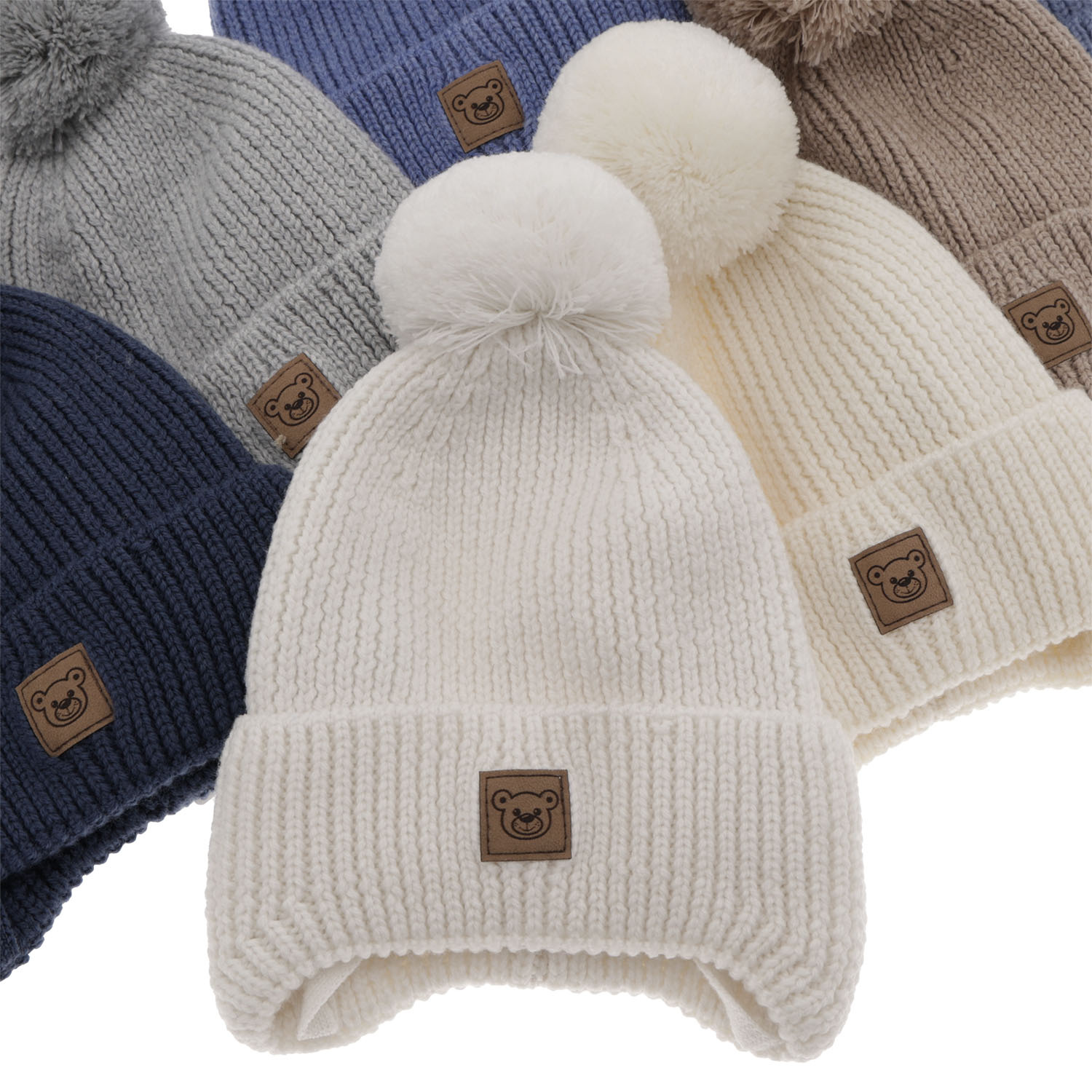 Chlapecká zimná čiapka šedá 100% extra jemná merino vlnená, podšitá vlneným flísom Tofik