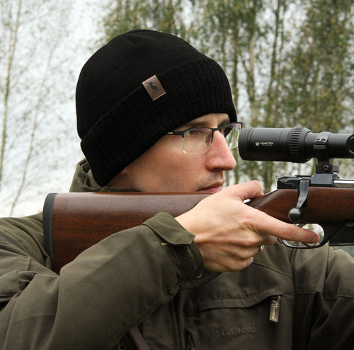 Pánská zimní čiapka, svetlohnedá, s merino vlnou, Hogan