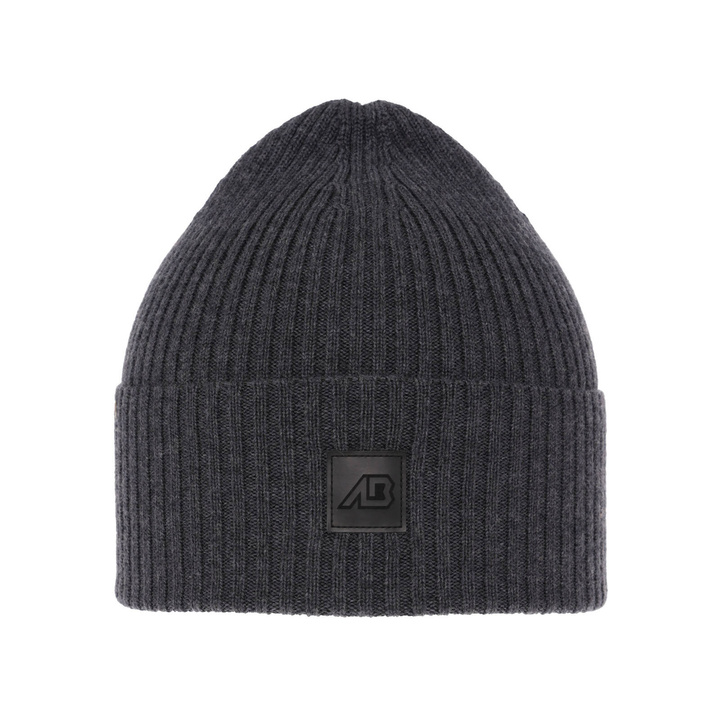 Pánska jarná- zimná čiapka šedá 100% extra fine merino vlněná Matias