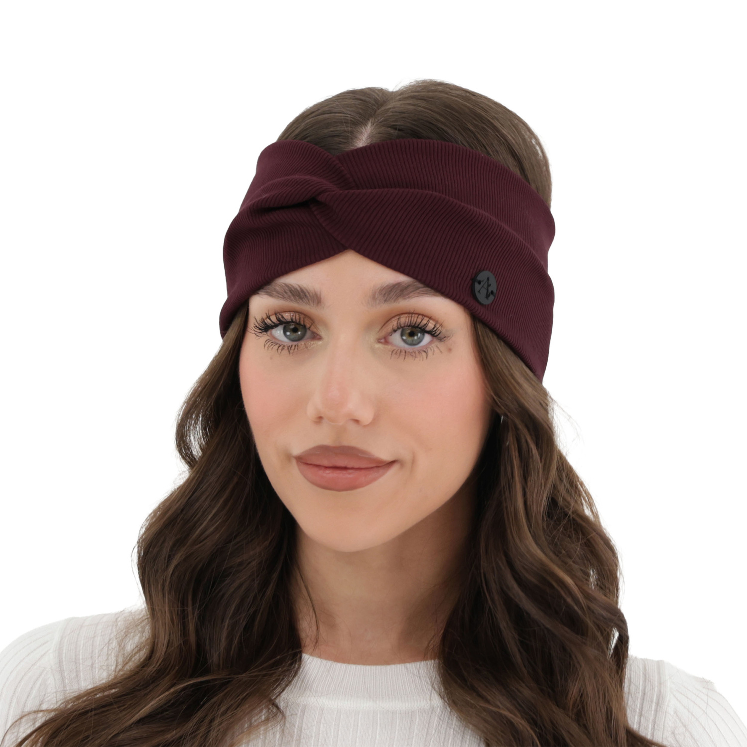 Dámská podzimní/jarní čelenka, ružová, bavlnená, Auri